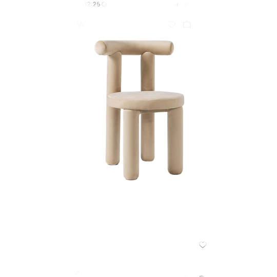 4 Vrijwel Nieuwe Westwing Calan Fluwelen Stoelen - Off White 1