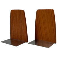 Vintage Set Teakhouten Boekensteunen, Mid Century, Kai Kristiansen