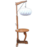 Lectuurtafeltje Met Lampenkap Bijzettafeltje Staande Lamp