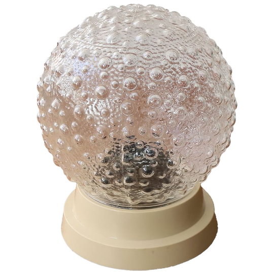 Vintage Kunststof Plafonnière Met Kenmerkend Bubbeltjes, Jaren '60/'70 1