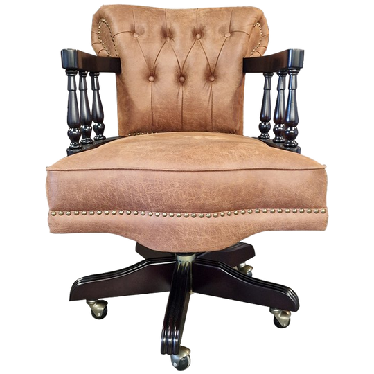 Chesterfield Stoker Bureaustoel - Yacht Cognac 28 1