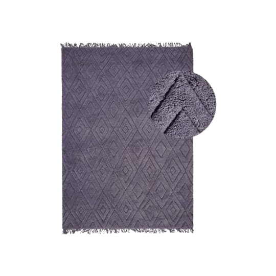 By fonQ Square Vloerkleed 170 X 240 Cm - Paars - Tweedekans 1