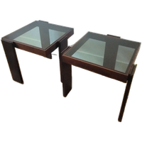 Houten Modulaire Vintage Bijzettafeltjes
