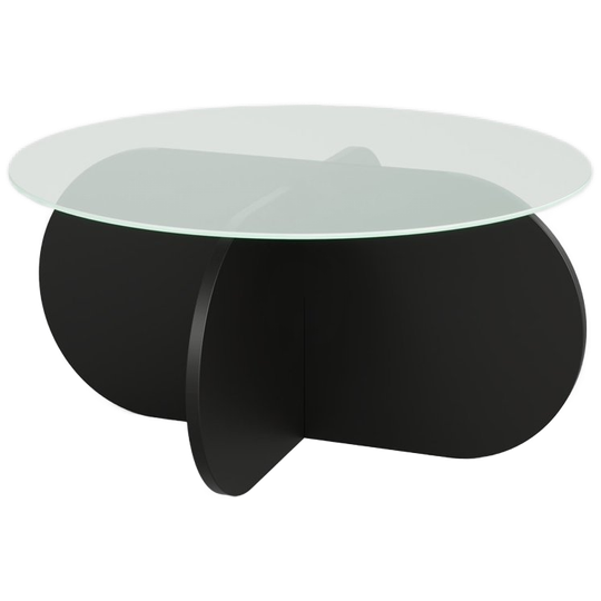 Evila | Originals Bubble Salontafel, Veiligheidsglas, Zwart, Ø75cm 1