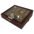 Vintage - Rosewood And Brass - Humidor For Cigars Including A Lot Of Accessories - Great Git! thumbnail 1