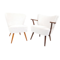 2 Vintage Cocktail Fauteuiltjes | Stoelen Nieuw Gestoffeerd