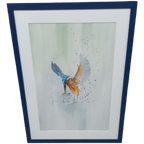 Aquarel "Ijsvogel" Christine Desender. thumbnail 1