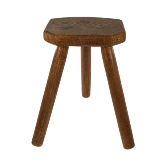 Vintage Houten Kruk Driepoot 1
