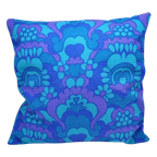 Vintage Kussen Blauw 40/40Cm thumbnail 1