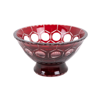 Vintage Red Glass Bowl By Monica Bratt, Sweden 1950’s