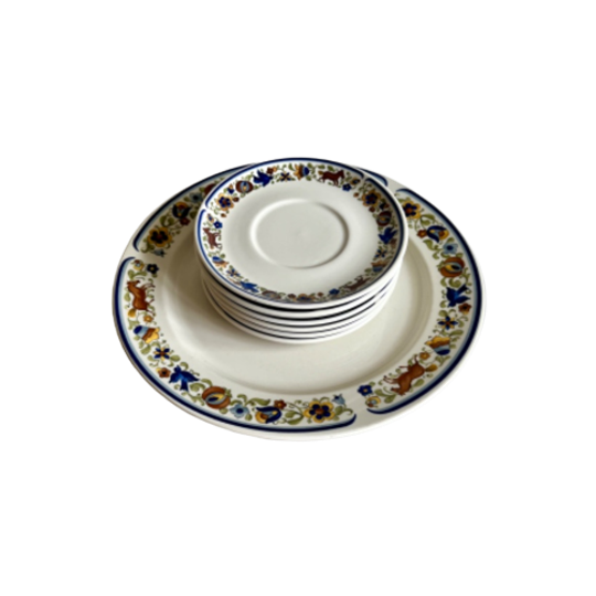 Vintage Villeroy & Boch Taart Servies “troubadour” 1