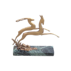 Art Deco Leaping Gazelles - (mb22) thumbnail 1