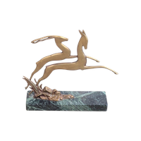 Art Deco Leaping Gazelles - (mb22)