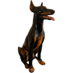 Ceramic Dobermann Statue thumbnail 1