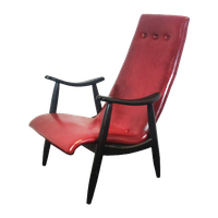 Mid Century High Lounge Armchair By Louis Van Teeffelen For Wébé, Holland