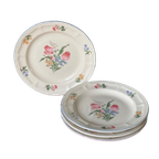 Luneville Set Van 4 Vintage Borden Met Bloemmotief thumbnail 1