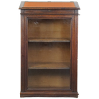 Prachtige Antieke Presenteer Kast/ Katheder/ Vitrine Kast Gemaakt Van Eikenhout Met Glazen Deur thumbnail 1