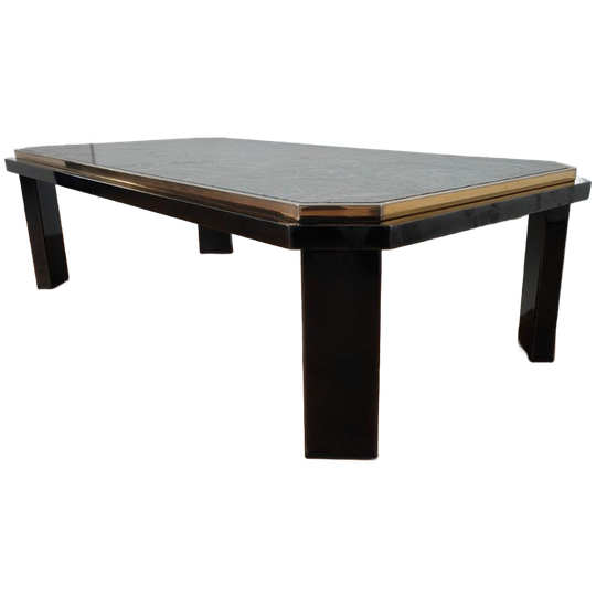 Vintage Design Fedam Salontafel Koffietafel Met Natuursteen Blad. Jaren 80 1