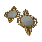 2x Antieke Spiegels – Hout En Bladgoud thumbnail 1