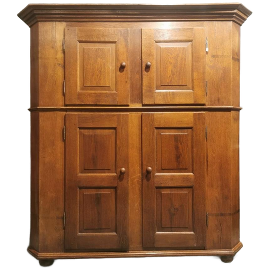 Oude Massief Eiken Kast 1