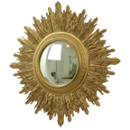Zeer Grote Gouden Zonnespiegel Sunburst Spiegel Xl Hars 69Cm thumbnail 1