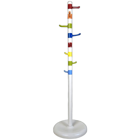 Kleurrijke Vintage IKEA Staande Kinder Kapstok (krokig) Memphis Stijl (modulair, Aanpasbaar) 1