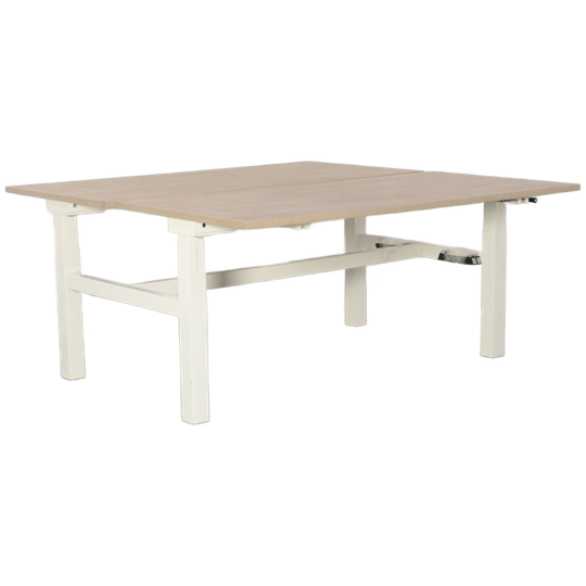 Solidesk Benchwerkplek, Bladkleur Naar Keuze, (2x) 160 X 80 Cm, Hoogte Instelbaar Onderstel D.m.v 1