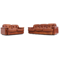 Vintage Italiaanse Sofa Set 3zits + 2zits Van Vavassori Monza Jaren 70