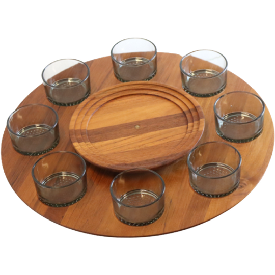 Vintage Lüthje Wood Denmark Lazy Susan 1