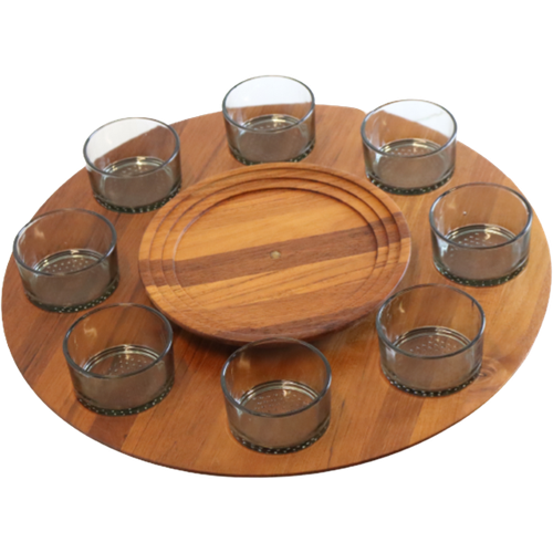 Vintage Lüthje Wood Denmark Lazy Susan