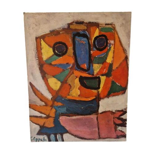 Karel Appel Repro Op Hardboard Jaren 60 / 70