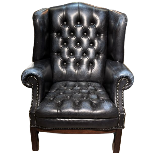 Gave Engelse Chesterfield Fauteuil Jenas Blauw Buttonseat 1