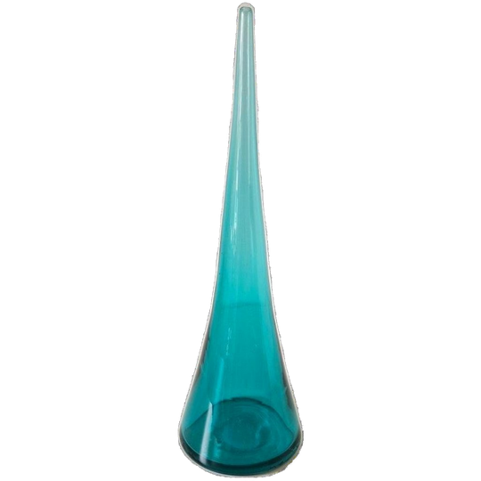 Vintage Aqua Blauwe Glazen Vaas 1