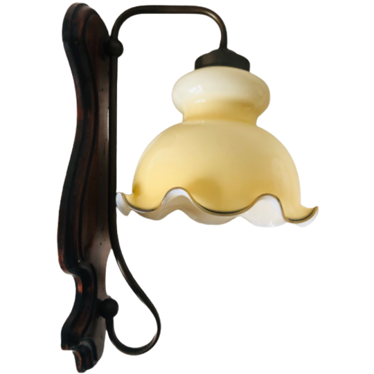 Wandlamp Met Glazen Kap 1