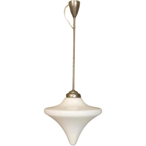 Vintage Art Deco Opaline Druppel Hanglamp Plafondlamp