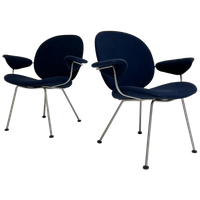 Donkerblauwe Kembo Fauteuil Van W.h. Gispen (per Stuk), Na 2000