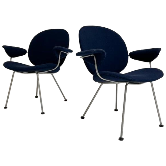 Donkerblauwe Kembo Fauteuil Van W.h. Gispen (per Stuk), Na 2000 1