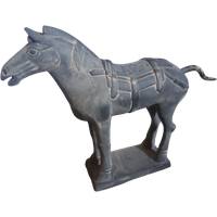 Terracottaleger Qi'An Paard / Strijdros Met Doos