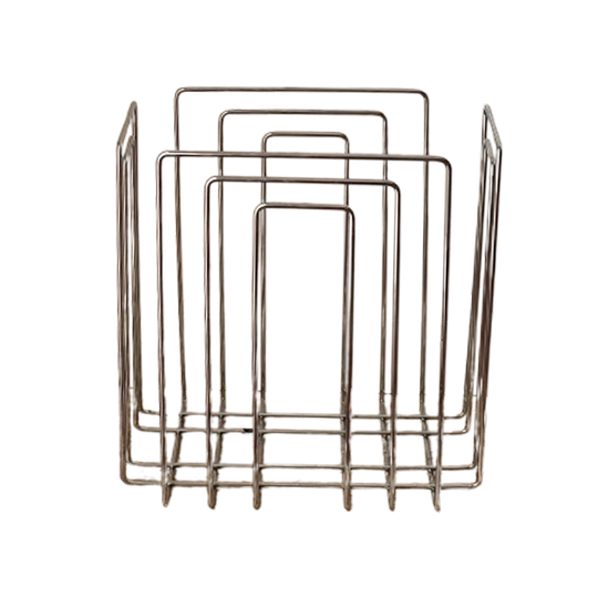 Vintage Chrome Magazine Rack 1