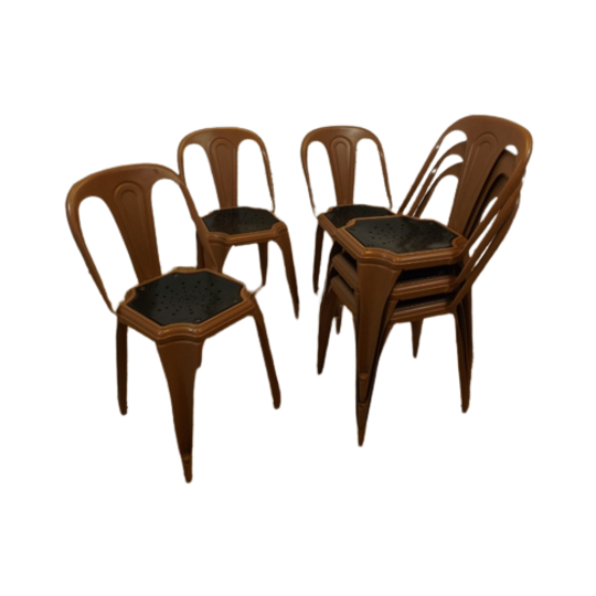 6 Fibrocit Metal Chairs 1