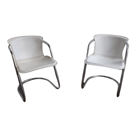 Set Of 2 Willy Rizzo Dining Chairs 1