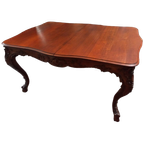 Grote Luikse Tafel Met Prachtig Beeldhouwwerk. thumbnail 1