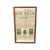 Affiche 'Ons Blad' 1904 - Overwinning Liberalen