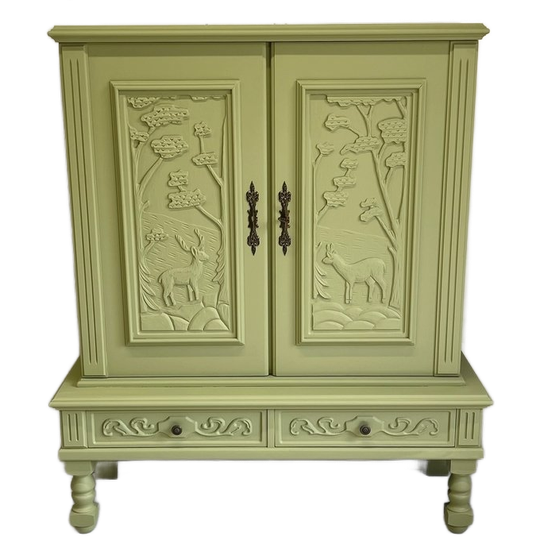 Restyle Olijfgroen Jachtkast Hertjes Dressoir 1