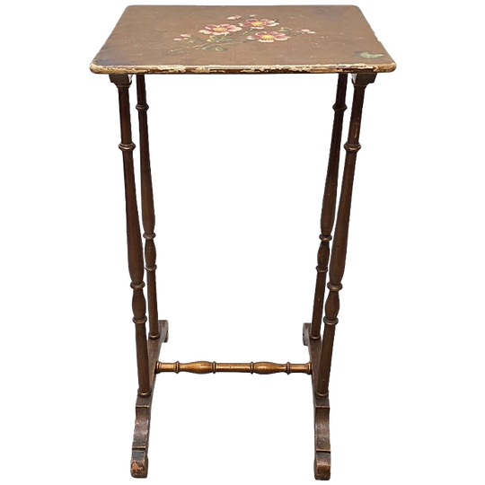 Frans Art Nouveau Japanse Stijl Bloementafeltje, Begin 1900 1