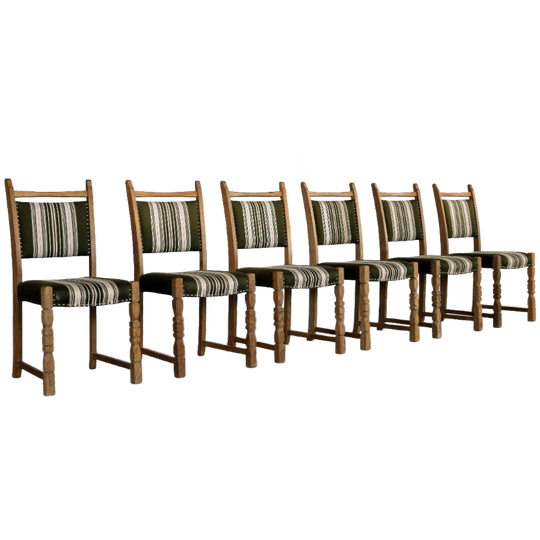 Brutalist Eetkamerstoelen | Vintage Stoelen | Jaren 60 | Eik 1
