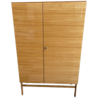 Blonde Wood Asymmetrical Shelving Cabinet By Jitona thumbnail 1