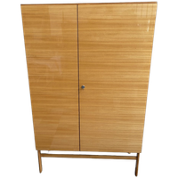 Blonde Wood Asymmetrical Shelving Cabinet By Jitona
