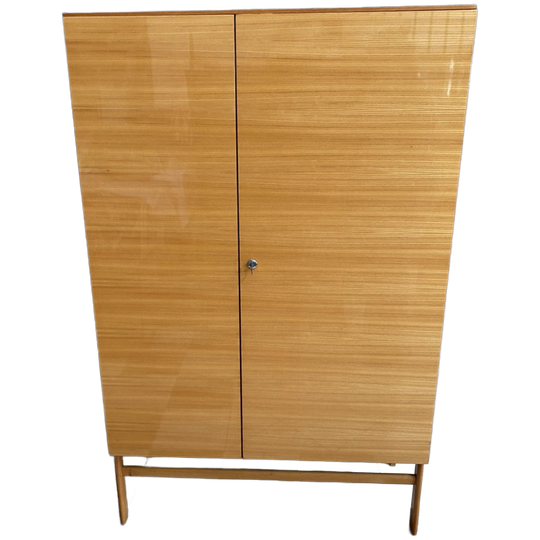 Blonde Wood Asymmetrical Shelving Cabinet By Jitona 1