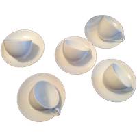 5 X Kop En Schotels Van Villeroy & Boch In Wit Nieuw
